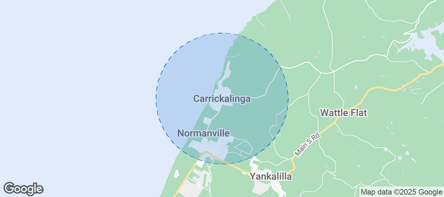 Map of Airbnb listings in Carrickalinga