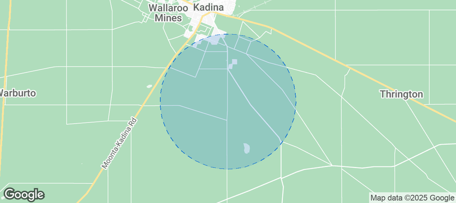 Map of Airbnb listings in Copper Coast Council