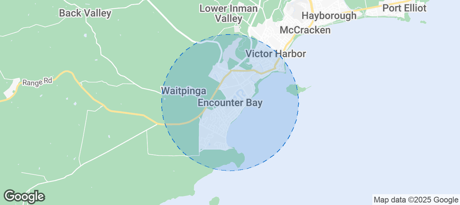 Map of Airbnb listings in Encounter Bay