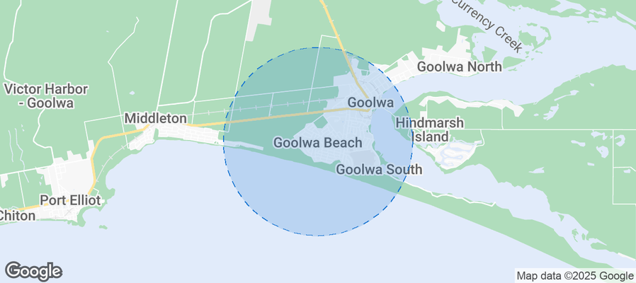 Map of Airbnb listings in Goolwa Beach