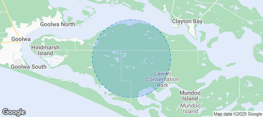 Map of Airbnb listings in Hindmarsh Island