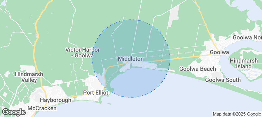 Map of Airbnb listings in Middleton