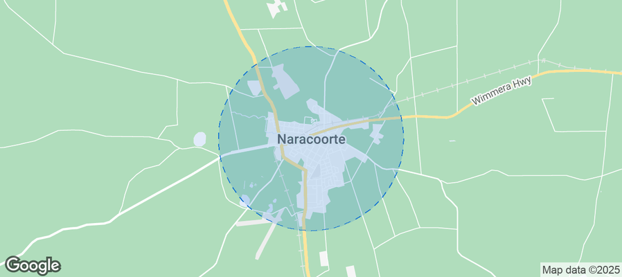 Map of Airbnb listings in Naracoorte
