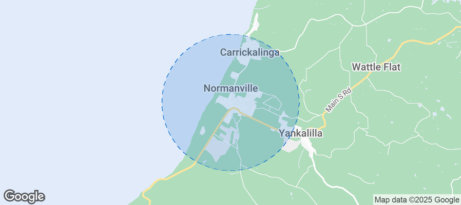Map of Airbnb listings in Normanville