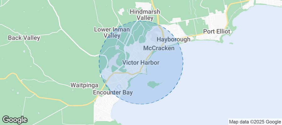 Map of Airbnb listings in Victor Harbor