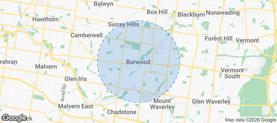 Burwood Airbnb map