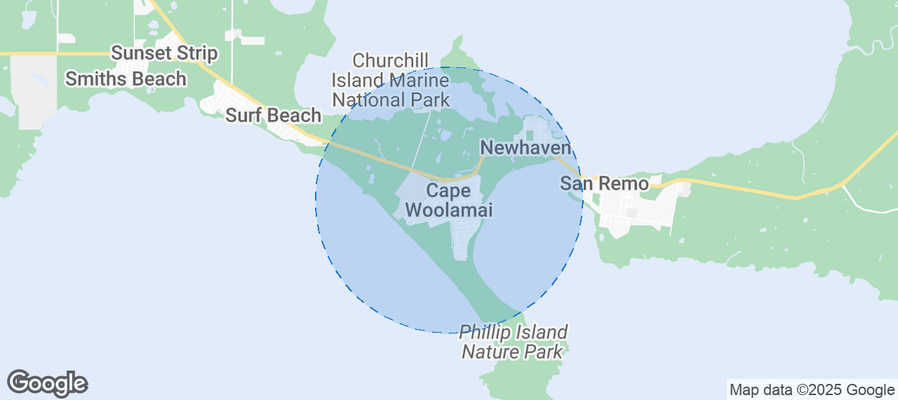 Map of Airbnb listings in Cape Woolamai