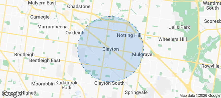 Clayton Airbnb map