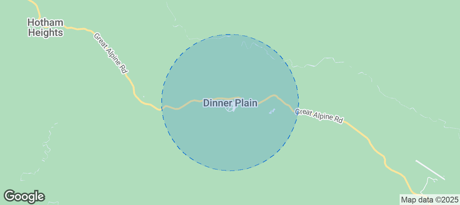 Map of Airbnb listings in Dinner Plain