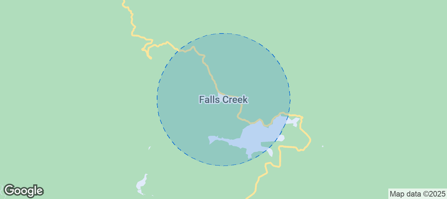 Map of Airbnb listings in Falls Creek