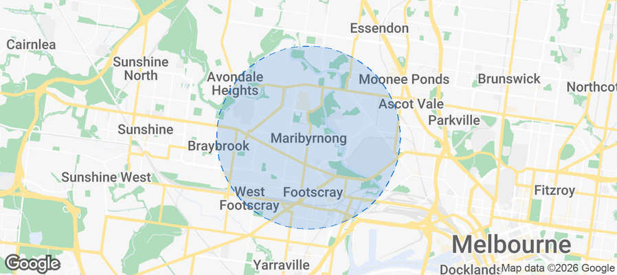 Maribyrnong Airbnb map