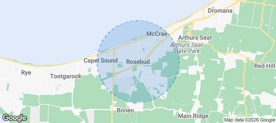 Rosebud Airbnb map
