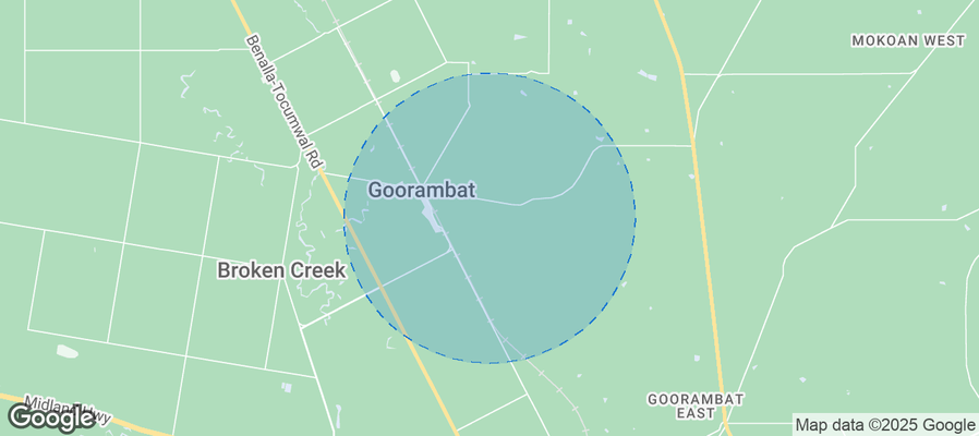 Map of Airbnb listings in Rural City of Benalla