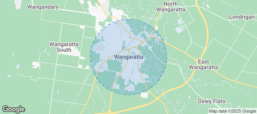 Map of Airbnb listings in Rural City of Wangaratta