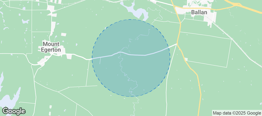 Map of Airbnb listings in Shire of Moorabool