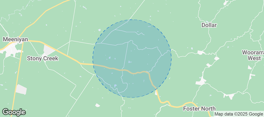 Map of Airbnb listings in Shire of South Gippsland
