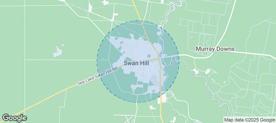 Map of Airbnb listings in Swan Hill
