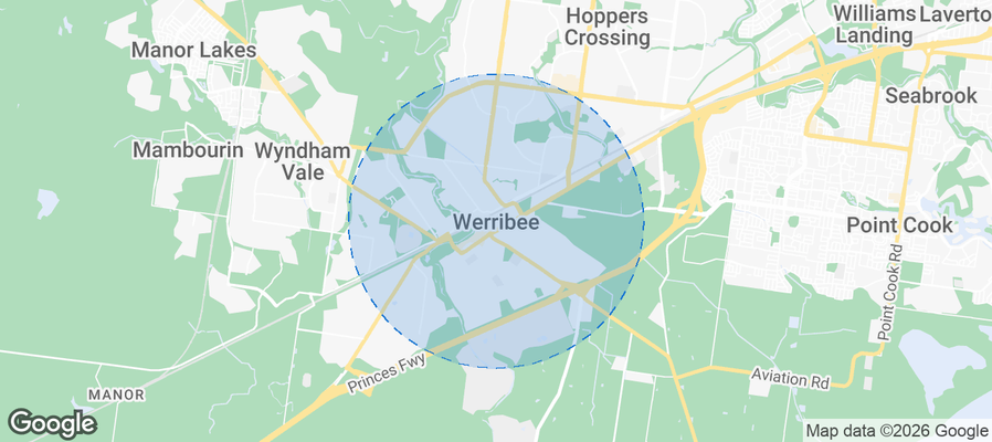 Werribee Airbnb map