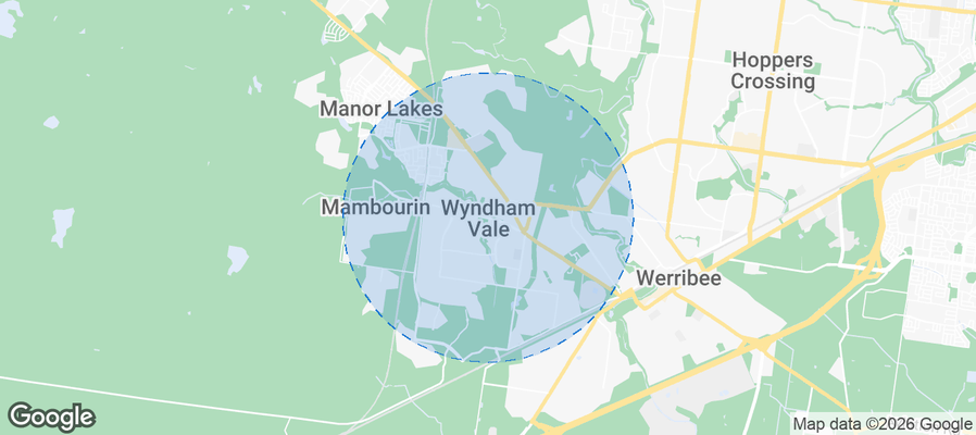 Map of Airbnb listings in Wyndham Vale
