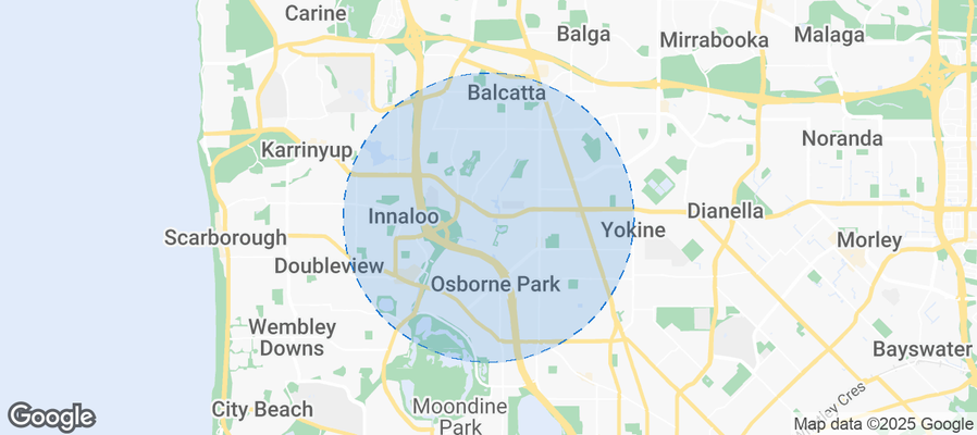 Map of Airbnb listings in City of Stirling