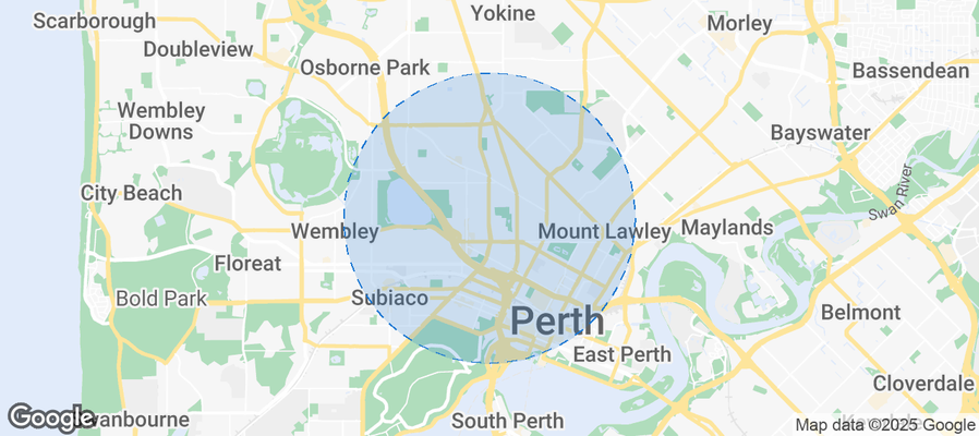 Map of Airbnb listings in City of Vincent