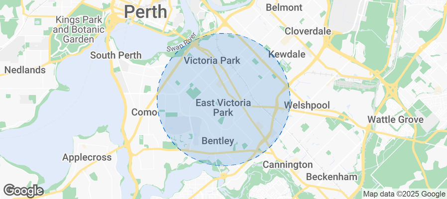 Map of Airbnb listings in East Victoria Park