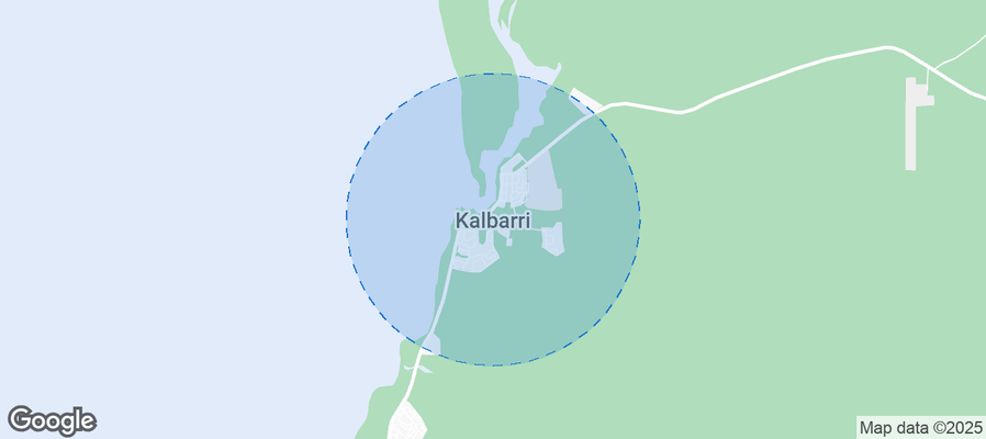 Map of Airbnb listings in Kalbarri