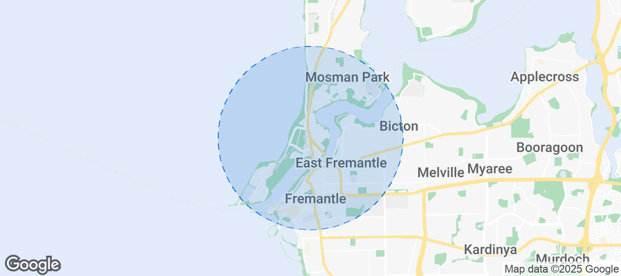 Map of Airbnb listings in North Fremantle