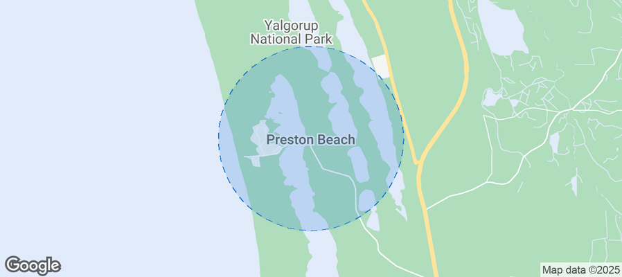 Map of Airbnb listings in Preston Beach