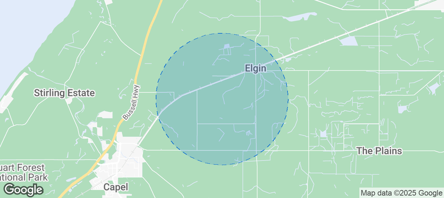 Map of Airbnb listings in Shire Of Capel
