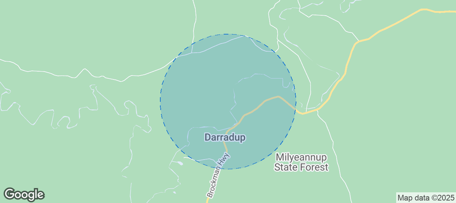 Map of Airbnb listings in Shire Of Nannup