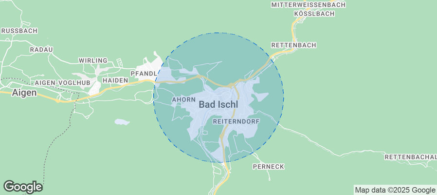 Map of Airbnb listings in Bad Ischl