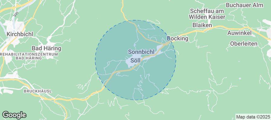 Map of Airbnb listings in Söll