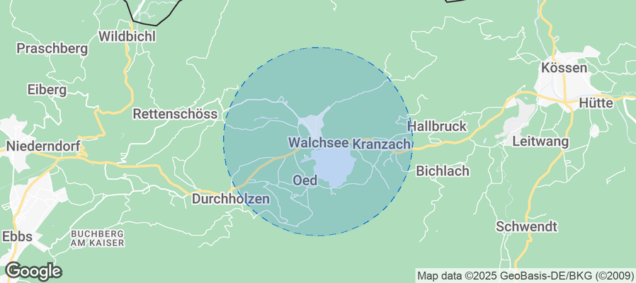 Map of Airbnb listings in Walchsee