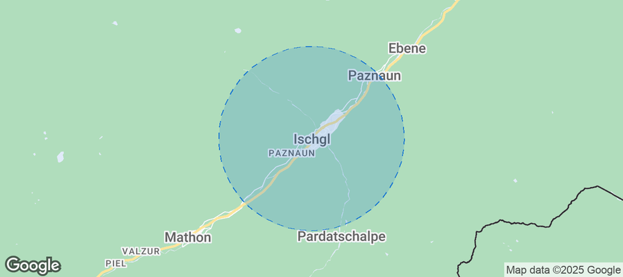 Map of Airbnb listings in Ischgl