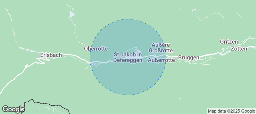 Map of Airbnb listings in Sankt Jakob in Defereggen