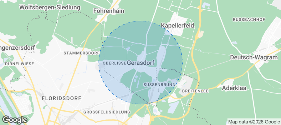 Gerasdorf Airbnb map