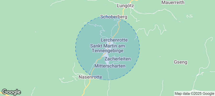 Map of Airbnb listings in Sankt Martin am Tennengebirge