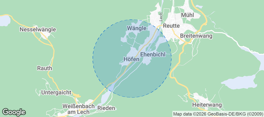 Höfen Airbnb map