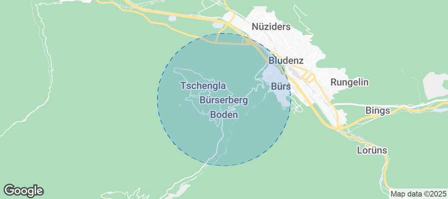 Map of Airbnb listings in Bürserberg