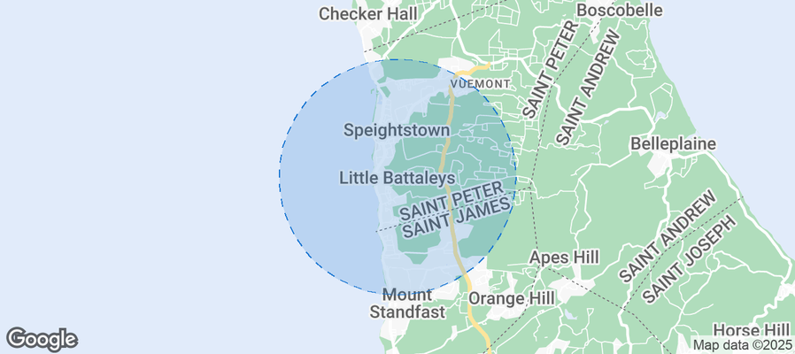 Map of Airbnb listings in Little Battaleys