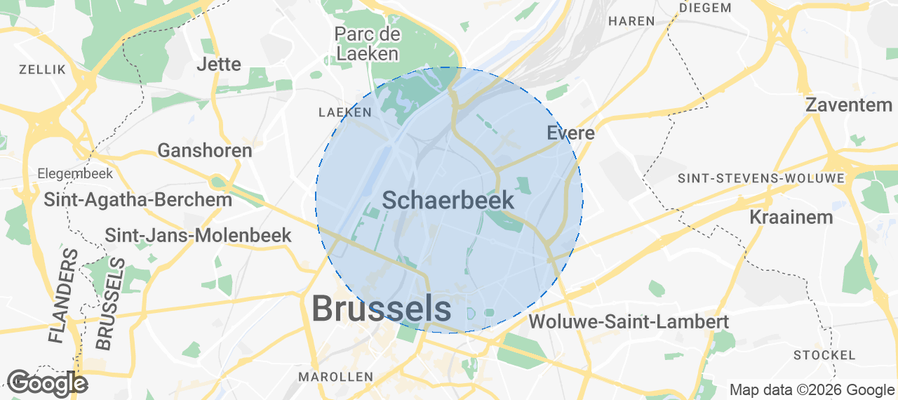 Schaerbeek Airbnb map