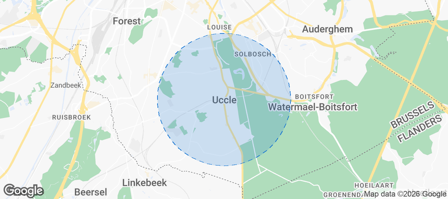 Uccle Airbnb map