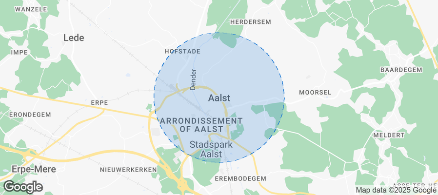 Map of Airbnb listings in Aalst
