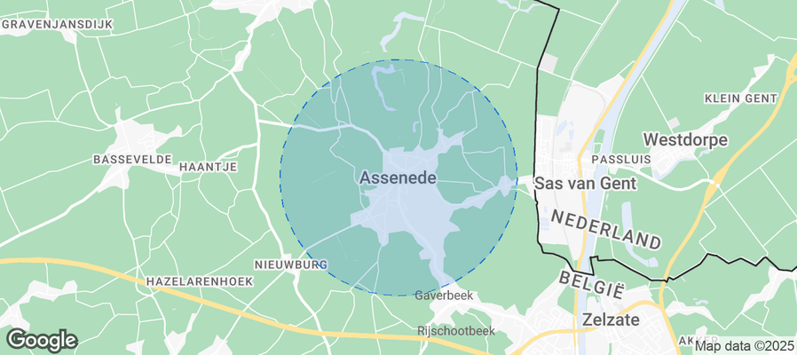 Map of Airbnb listings in Assenede