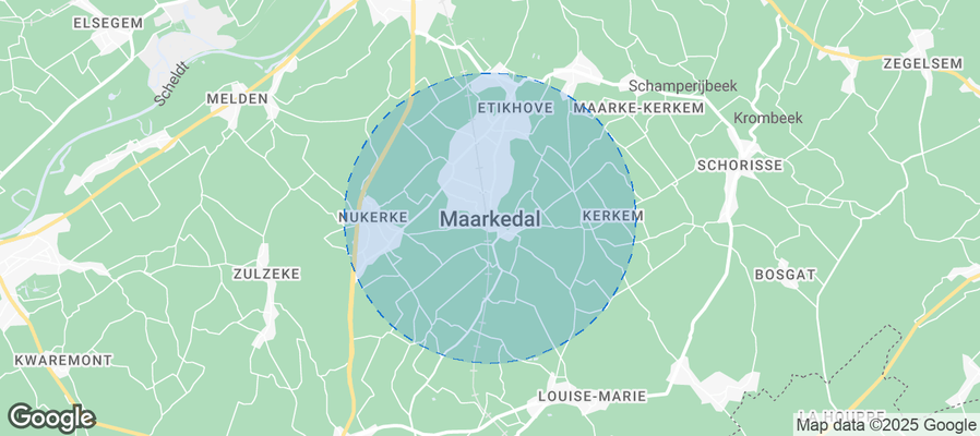 Map of Airbnb listings in Maarkedal