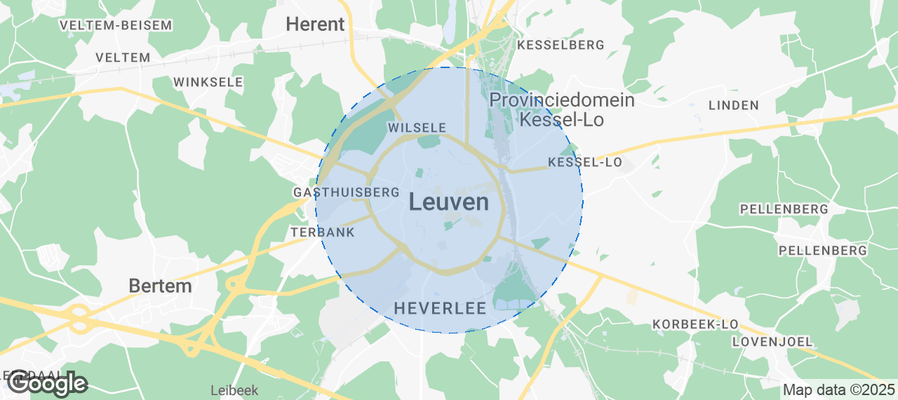 Map of Airbnb listings in Leuven