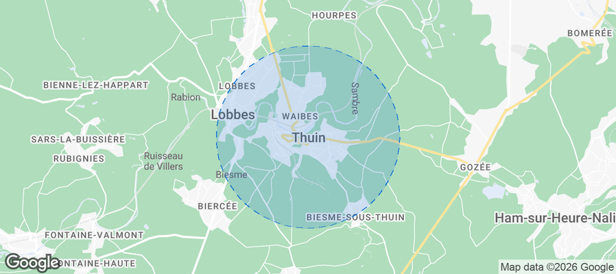 Thuin Airbnb map