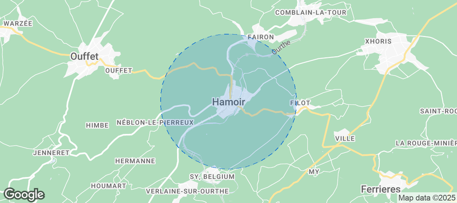 Map of Airbnb listings in Hamoir
