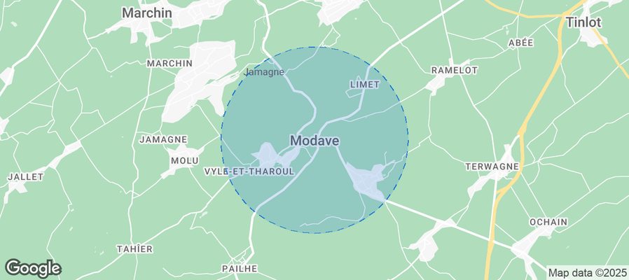 Map of Airbnb listings in Modave